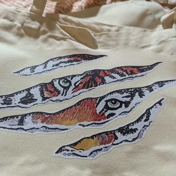 COPY - NWT 🔥 handmade cotton canvas 2 pc. tote & pouch BUNDLE: YOU PICK YOURS🐯 - Picture 8 of 8